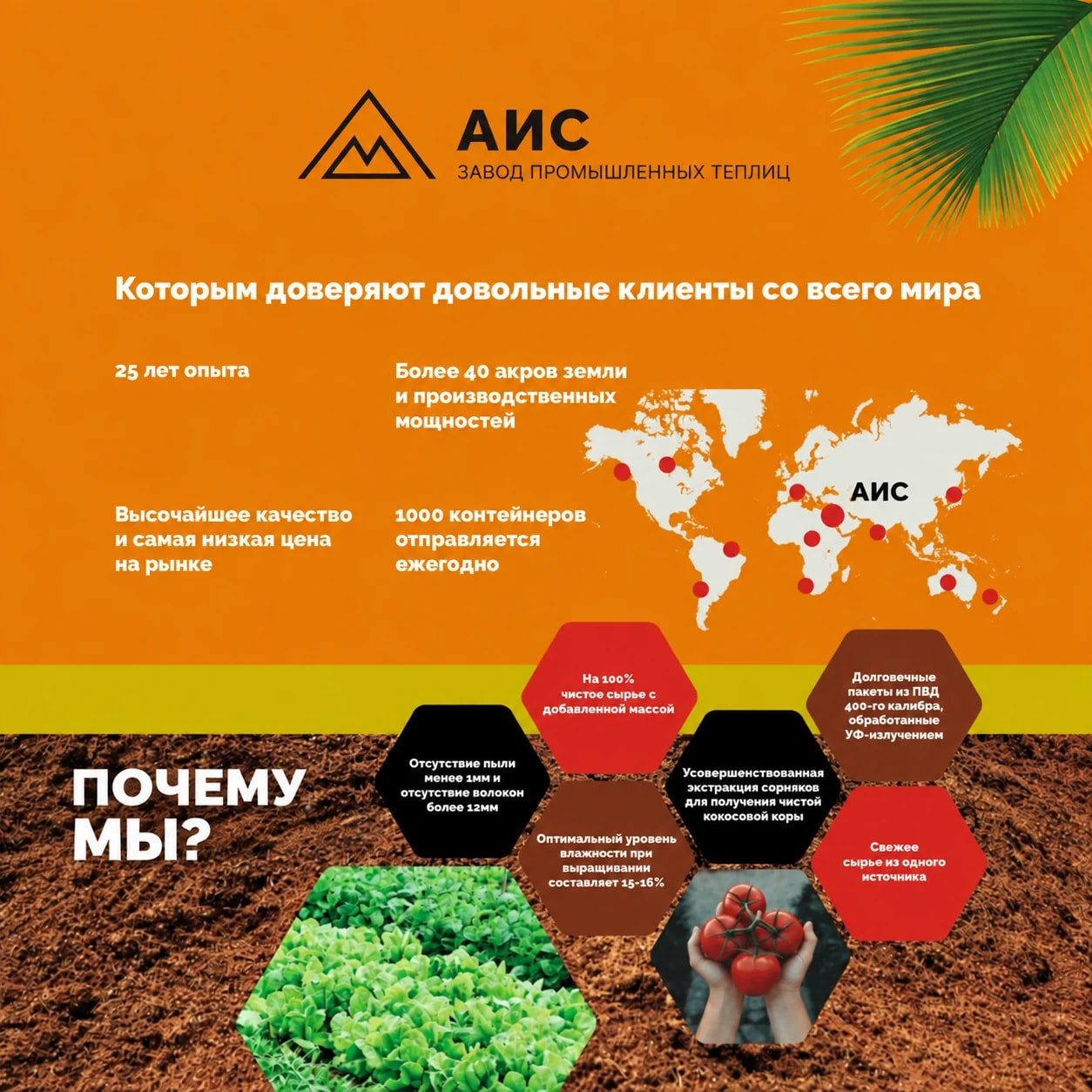 Почему выбирают кокосовый субстрат АИС