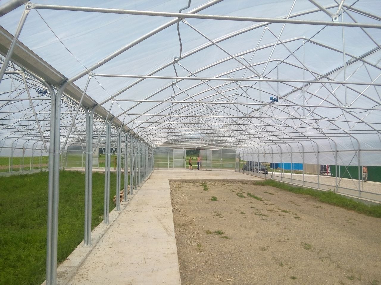 Внутреннее пространство теплицы